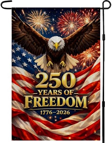 250 Anniversary USA Garden Flag | 250 Years of Freedom Doub…