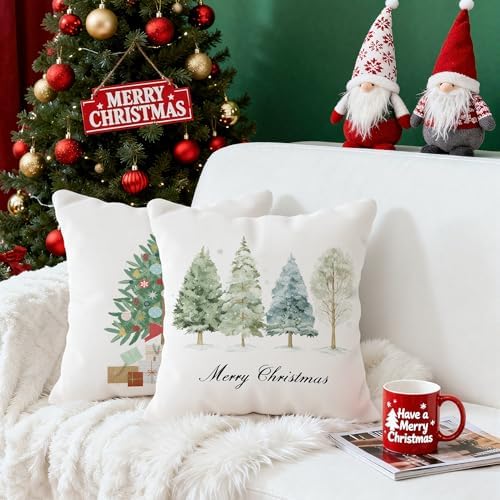 Christmas Pillows Covers 18x18 Inch