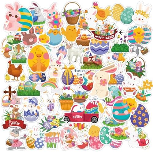 Easter Stickers | 120 PCS Egg Bunny Stickers for Kids -East…
