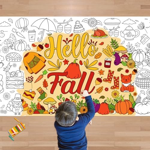 Fall Giant Coloring Poster/Tablecloth