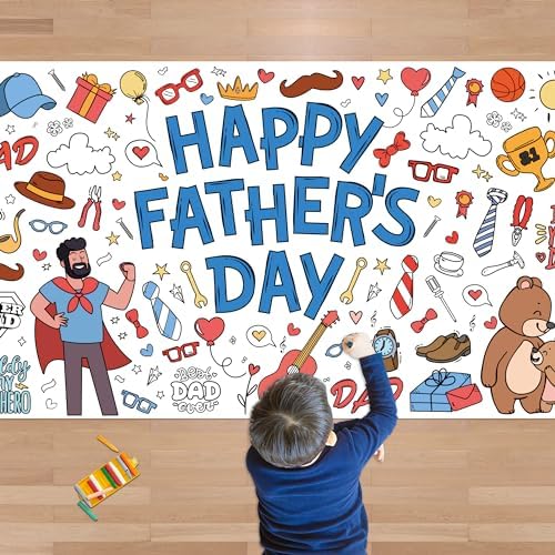 Fathers Day Giant Coloring Poster/Tablecloth
