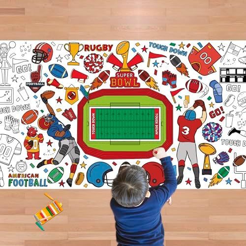 Football Giant Coloring Poster/Tablecloth