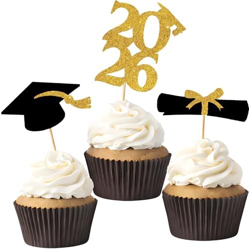 Graduation Decorations 2026 2027- 36PCS Graduation Cupcake …