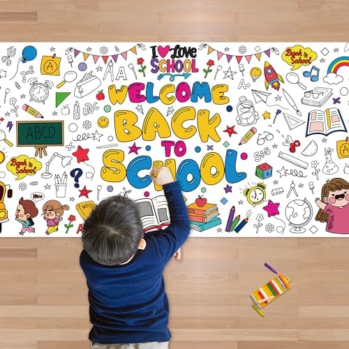 Graduation with Back to School Giant Coloring Poster