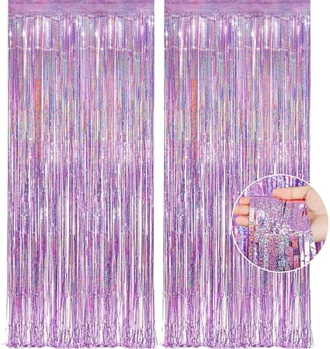 Pink Tinsel Curtain Party Backdrop Streamers