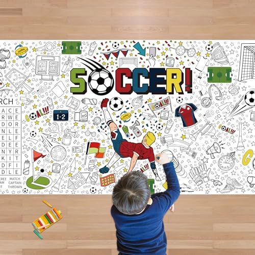 Soccer Giant Coloring Poster/Tablecloth