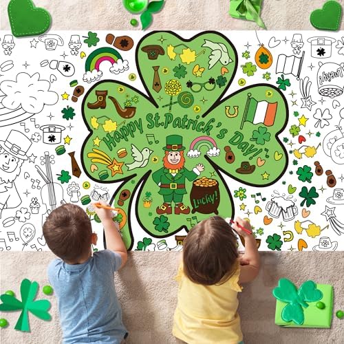 St Patrick's Day Giant Coloring Poster/Tablecloth
