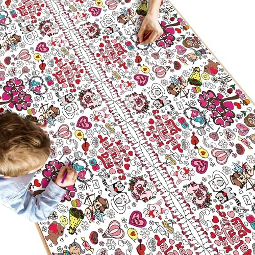 Valentines Coloring Tablecloth